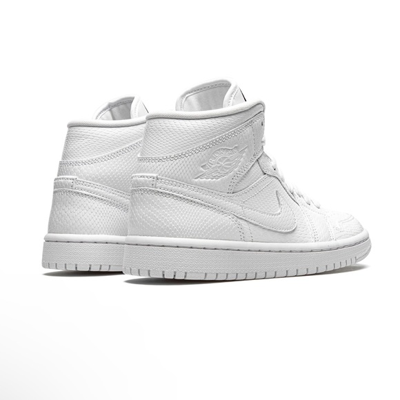 “White Snakeskin” Air Jordan 1 Mid 🐍 - Picture 3 of 5